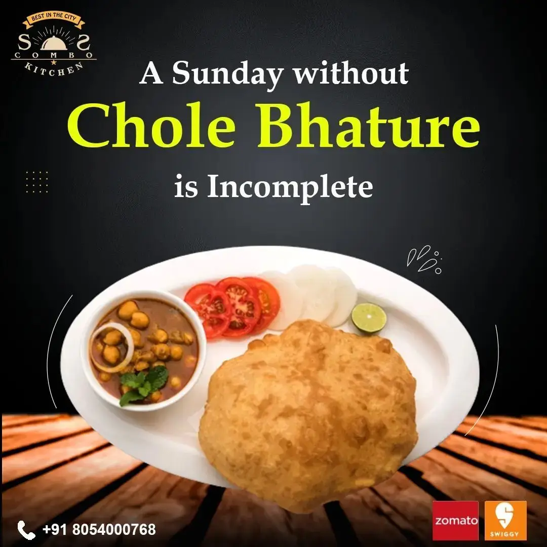 delicious chole bhture